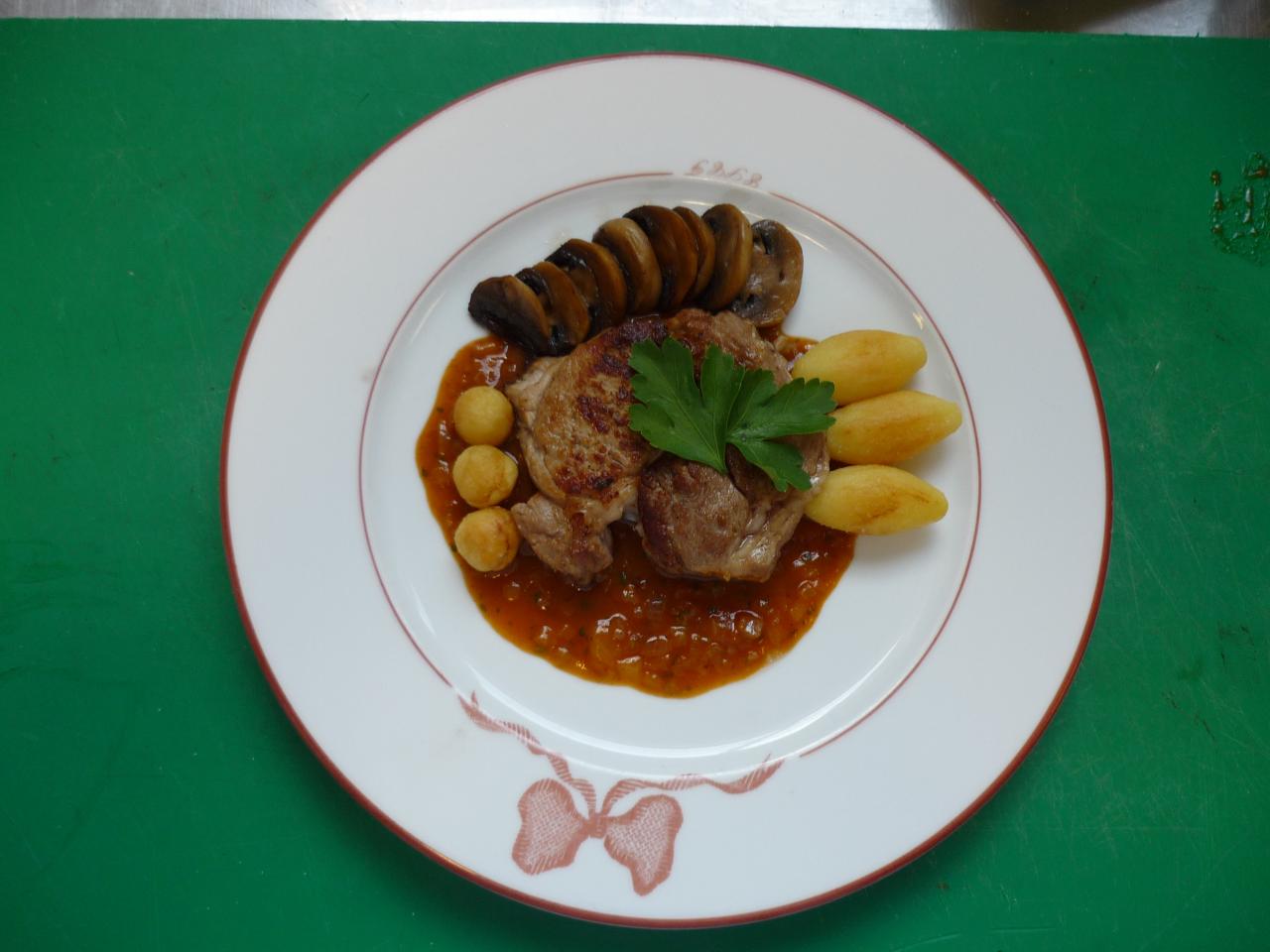 Médaillon de veau sauce duroc